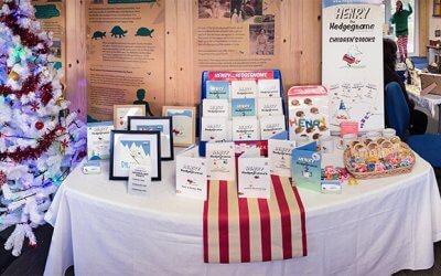 Children’s book writer visits Ferne Animal Sanctuary Christmas Fair.