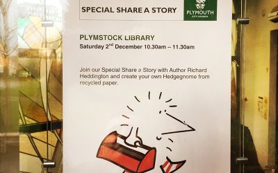 Plymouth children’s author at Plymstock Library for Share a Story morning.